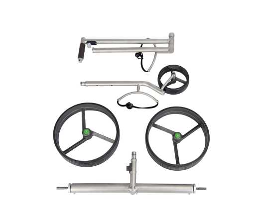 Lithium Elektro Golf Trolley Kolibri lago® K3, Edelbeschichtung in Titan-Optik, schnell-zerlegbar/-klappbar, mit Bergabfahrbremse, Fernbedienung als Option